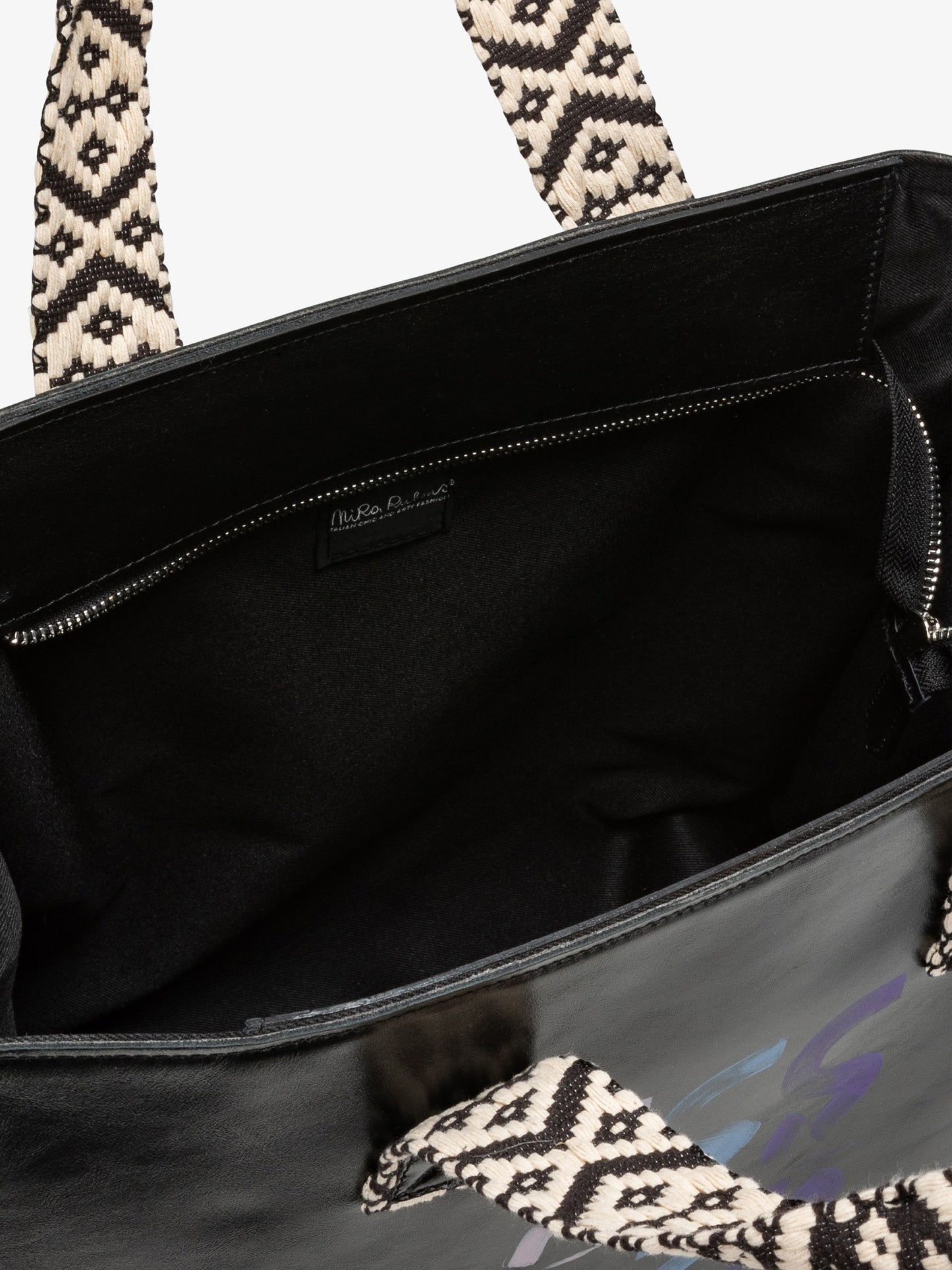 EASY TOTE BLACK GLOSSY - LOGO