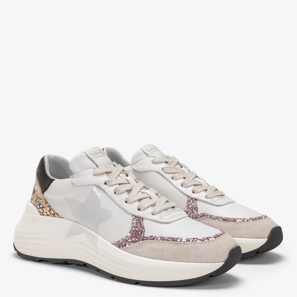 CHUNKY SNEAKERS STINGER PYTHON ROSE - STELLA