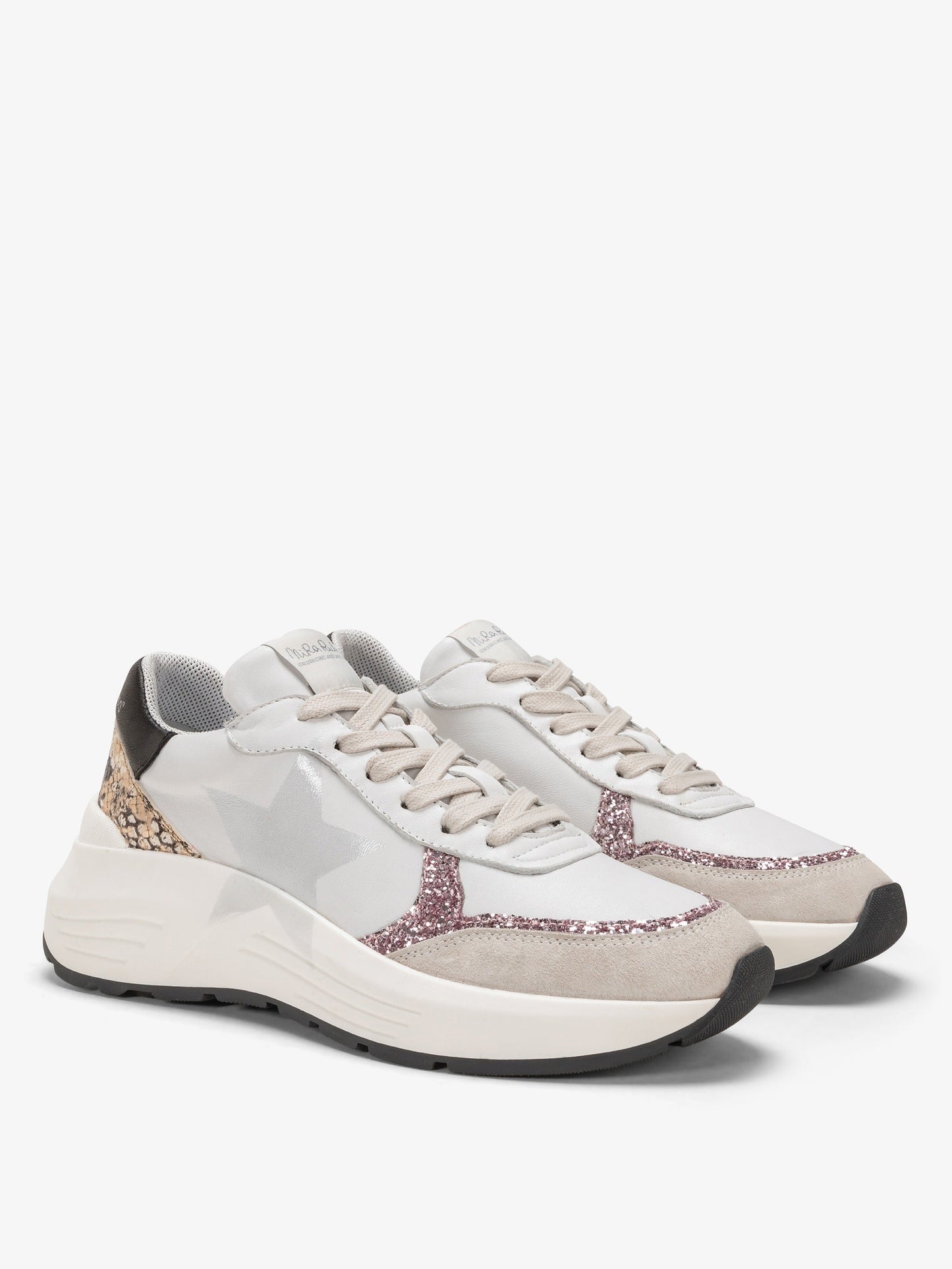 CHUNKY SNEAKERS STINGER PYTHON ROSE - STELLA