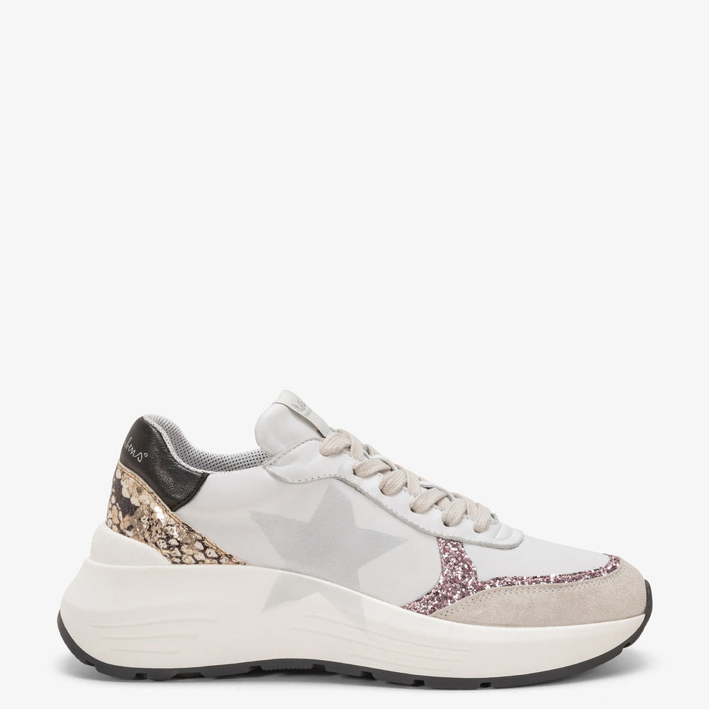 CHUNKY SNEAKERS STINGER PYTHON ROSE - STELLA